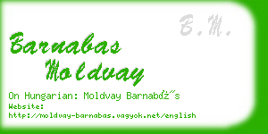 barnabas moldvay business card